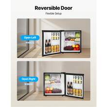 Mini Fridge, 1.6 Cu.Ft, Single Door Compact Refrigerator, Adjustable Temperature, Metal Shelf, Energy Efficient Small Refrigerator, Reversible Door, Low Noise, For Bedroom, Office, Stainless - 46L Stainless Steel - View 6