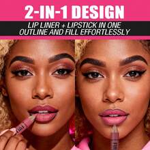 LANGMANNI Serie de acabado mate de 12 colores de delineador de labios y lápiz labial. Delineadores de labios de larga duración, suaves y con alto nivel de pigmentación para mujeres.