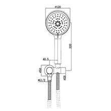 Wels 3 Star 8.5L Min Hand Held Self Cleaning Shower And Hose Matte Black - As Pic - View 2