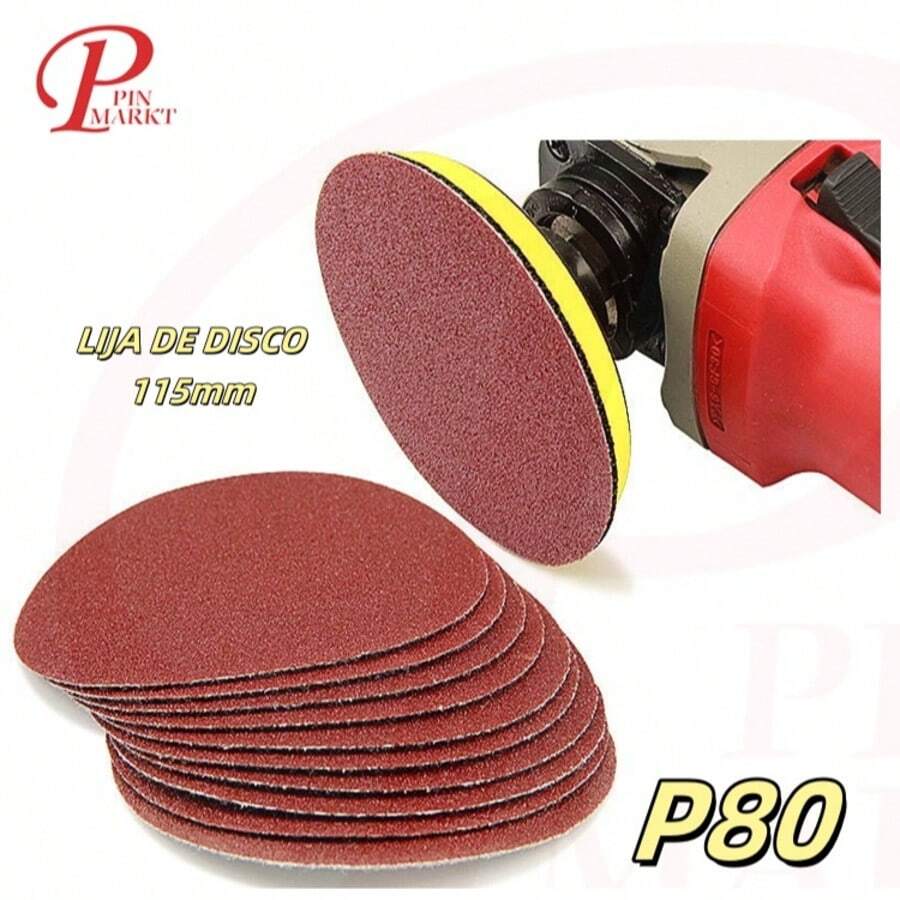 discos de lijado angular, discos de papel con almohadilla de respaldo de gancho y bucle y adaptador de taladro, kit de lijado para herramientas, accesorios de carpintería y reparación, discos abrasivos universales - 04253 - Ver 1