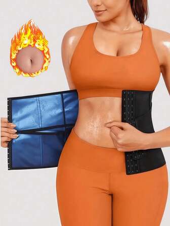 1件装，女士腰带，2025夏季腰带，三段式塑料腰带，瑜伽健身跑步腰部保护塑料腰带，吸汗塑形，适合健身训练、日常穿着、瑜伽、普拉提等运动。