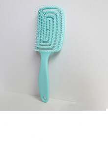 1支双功能空心梳，干湿两用 - 轻柔按摩设计，ABS塑料手柄，适合所有发质，减少打结和毛躁，改善头皮健康，是理想的小礼物，居家必备，日常使用，方便旅行携带，空心圆梳，带蓬松按摩齿的时尚美发造型梳。