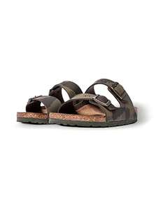 Birkenstock 男女通用运动拖鞋，透气百搭，装饰美观，易于清洗，结实鞋底，适合日常户外活动，绿色/米色，货号：1016790 - 綠色/棕色 - 查看 2
