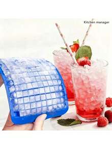 2pcs Small Square 160 Grid Silicone Ice Cube Tray, With Good Cold Resistance And Durability, Ice Mold, Pudding Mold, Suitable For Home, Bar, And Other Places, Easy To Use, .Back-To-School Season, Party And Holiday Essentials, Summer Necessities, Wedding Decorations, Christmas Decorations, Birthday Decorations, Birthday Gifts, Christmas Table Decorations, Christmas Celebrations, Holiday Decorations, - Multicolor - View 10