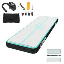 BALCONERA Air Mat Track, 300cm Carbon Fiber Path Style Tumbling Air Mat With Air Pump, 10cm High, Inflatable Gymnastics Mat For Training, Tumbling, Yoga, Outdoor & Fitness - 查看 2