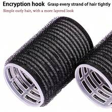 Juego de 12 piezas de tenacillas de rizar transparentes, pinza de rizar, un tubo, un juego de pinzas, raíces del cabello, tenacillas de rizar esponjosas, rodillo de flequillo de aire, rodillo de cabello autoadhesivo, sin gancho y bucle de permanente - Multicolor - Ver 4