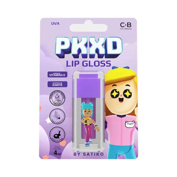 CIA BEAUTY Lip Gloss Uva Pkxd By Satiko - Sabrina Sato 4ML, Enriquecido com Vitamina E e Manteiga de Karité
