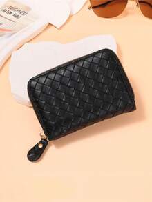 1pc Creative New Fashion PU Leather Woven Accordion Card Holder, Minimalist Compact Portable Card Case With Multiple Card Slots Anti-Theft, Coin Purse, Can Hold Bank Cards, ID Cards, Membership Cards, Driver's License, Business Cards, Tickets, Coins, Keys And Other Items, Suitable As Valentine's Day Gift, Christmas Gift, Classmate Gift, Teacher Gift, Souvenir - Multicolor - View 15