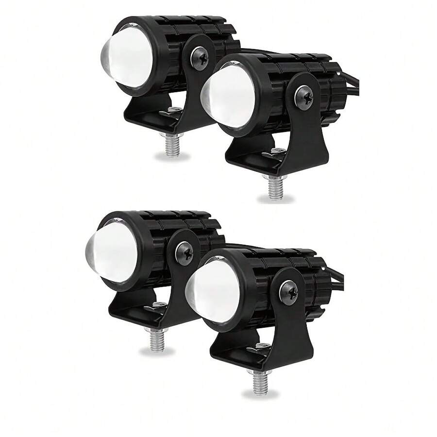 4PCS Dual Color LED Light Pods – Yellow & White Beam, 12–80V Universal Spotlights For Motorcycle, E-Bike, ATV, Truck, Mini Car, Off-Road Lighting – High Lumen, Compact Design, No Battery
