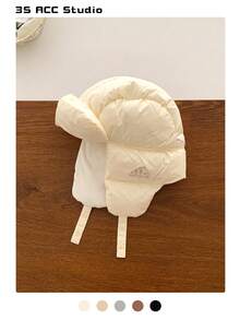 简约纯色乌沙卡帽,带保暖内衬,轻便保暖,男士飞行帽,户外骑行休闲多功能加厚护耳帽,带围巾,防风加厚护耳系带帽,适合骑行、滑雪等冬季运动。 - 彩色 - 查看 14