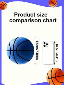 Quiet Basketball, Foam Basketball, Indoor Training Quiet Ball, Quiet Foam Indoor Training Ball, Suitable For Various Indoor Activities, Thanksgiving, Christmas And Halloween Gifts - Multicolor - View 17