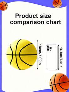 Quiet Basketball, Foam Basketball, Indoor Training Quiet Ball, Quiet Foam Indoor Training Ball, Suitable For Various Indoor Activities, Thanksgiving, Christmas And Halloween Gifts - Multicolor - View 18