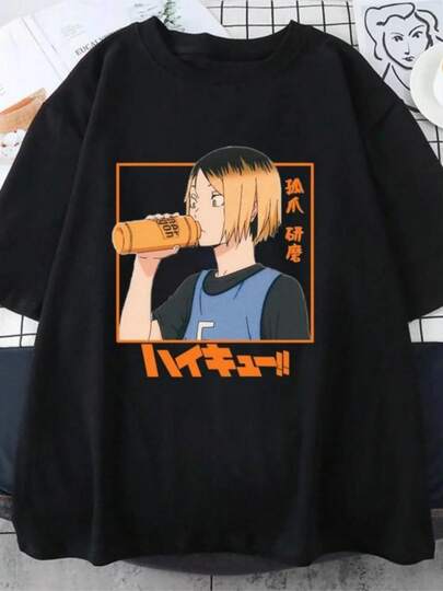 New anime Kozume Kenma graphic print T-shirt youth fashion summer Y2K Harajuku T-shirt tops