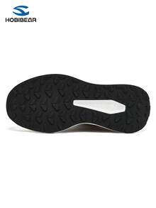 HOBIBEAR (Order 1 Size Up For Wide Feet) 1 Pair High-Quality Women's Running Shoes/Men's Sneakers, Comfortable, Lightweight, Durable Rubber Outsole, Soft Leather Upper, Cushioned Sole, Suitable For Outdoor, Hiking, Walking - Black and Gray - View 6