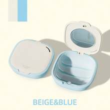 Magnetic Denture Case With Mirror - High-Quality Multi-Functional Design, Various Color Options, Portable Denture Storage Box, Made Of ABS Material, Secure Clasp - Multicolor - View 13