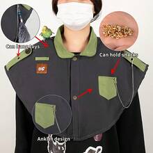 Parrot Scratch-Resistant Shoulder Protector Shawl - Multifunctional Pet Bird Shoulder Pad Diaper Shawl Suitable For Small To Medium-Sized Parrots, Basellis, Sun Conures, And Finch Birds - Durable Polyester Material, Easy To Clean, Prevents Scratches And Protects Against Parrot Droppings. Parrot Accessory, Bird Care Accessory, Functional Design, Easy-To-Clean Material.