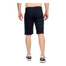 Bermuda Masculina Jeans  Sarja Coloridas  Slim  Lycra - Preto - Visão 3