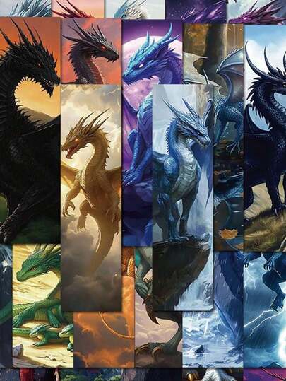 30pcs Dragon Wing Bookmark Cartoon Graffiti Bookmark Book Notebook Desktop Decoration Bookmark