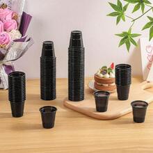 ZZXC 100ct 2oz Mini Clear Shot Glasses Disposable Small Plastic Cups For Parties Weddings Events Bulk Pack Black - màu đen - Xem 5