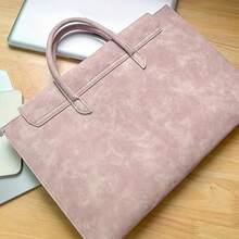 Commuter Laptop Bag For Women, 14-16 Inch Notebook Tote With Document Sleeve, Chic & Lightweight Computer Handbag For Work, College, Travel - 粉色 - 查看 6