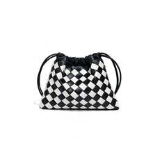 Cloud-Form Tasche, geflochtenes Design, Zugband,-Umhängetasche für Damen, modernes Accessoire