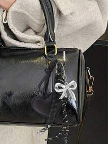 女士 PU 皮革钥匙扣，带心形装饰、花尾、蝴蝶结、编织绳、弹簧夹、弹簧扣，高端装饰包包配件、包包挂件、吊坠、汽车挂件、日常用品，完美的节日礼物、生日礼物，适合恋人、家人、朋友、同学、同事、老师 - 彩色 - 查看 9