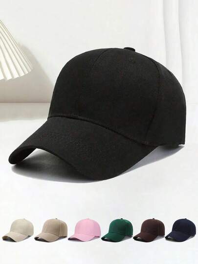 1Pc Universal Retro Washed Baseball Cap Adjustable Solid Color Baseball Cap Best Accessories For Back To School, Halloween,Outdoor Sports, Golf