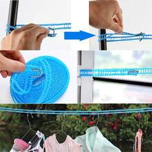 1pc Windproof Clothesline, Thick & Sturdy, No Drill Indoor/Outdoor Drying Rope, Windproof, Non-Slip, Hanging Clothesline, Multi-Color, Suitable For Camping, Travel, Laundry - Multicolor - View 7