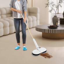 White Cordless Electric Mop 150rpm Electric Spin Mop For Hardwood Tile Floor 4 Pads 60Min Runtime 2000mAh Power Mop Lightweight Adjustable Lever - 1 - 查看 5