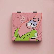 1 pezzo Specchio da trucco portatile pieghevole a doppia faccia con Mr. Krabs di Spongebob Squarepants