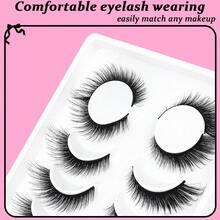 7 pares de pestañas postizas de visón falso de ojos de zorro, pestañas postizas naturales y completas, esponjosas y delgadas para uso diario, esenciales de viaje, herramientas de maquillaje para extensión de pestañas