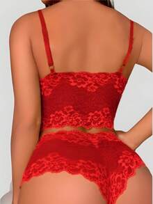 Kit Of 3 Lace Sets - Waiting For Husband - Sexy Lace Lingerie - Panties - 黑粉紅色 - 查看 1