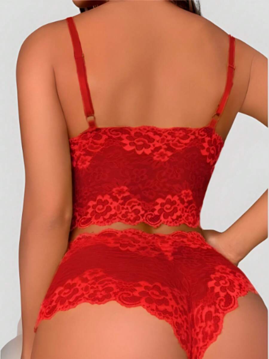 Kit Of 3 Lace Sets - Waiting For Husband - Sexy Lace Lingerie - Panties - 黑粉紅色 - 查看 1