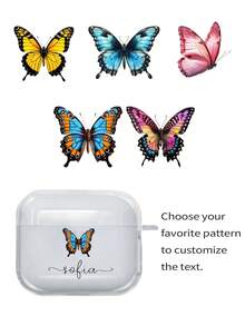 1个可定制文字耳机保护套，TPU软壳个性化耳机保护套，兼容苹果耳机1/2/3/4/Pro/Pro2，时尚、多彩、简约、可爱、可定制、个性化，送给男友的独特礼物 - 無色 - 查看 6