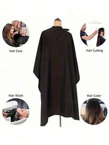 3pcs Hairdressing Apron With Scissor Print, Waterproof And Stain-Resistant Fabric, Adjustable Collar, Suitable For All Hair Types And Ages, Universal Styling Tool For Salons And Home Use - Multicolor - View 9