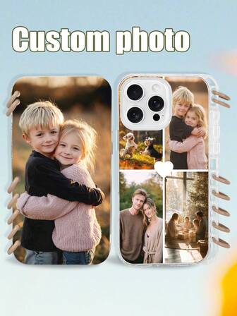 1 pieza Funda de teléfono con cuaderno de fotos personalizado de doble cara, adecuado para iPhone 16 Pro Max/16 Plus/16 Pro/16/11/11 Pro Max/12/12 Pro/12 Pro Max/13/13 Pro/13 Pro Max/14/14 Plus/14 Pro/14 Pro Max/15/15 Plus/15 Pro/15 Pro Max, Funda de teléfono con tapa para volver a la escuela