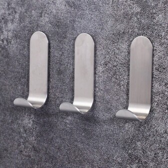 6 buc cârlige autoadezive în formă de J, cârlige impermeabile lipicioase pentru prosoape de baie, bucătărie, cârlige montate pe perete fără găurire