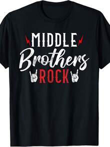 Middle Brothers Rock Middle Brother T-Shirt - Negro - Ver 1