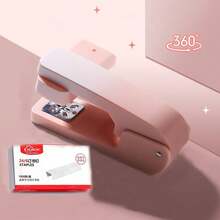 360 Degree Rotating Gradient Color Stapler, Easily Handles Multiple Pages, Can Staple Up To 25 Sheets, Multifunctional Manual Office Supplies