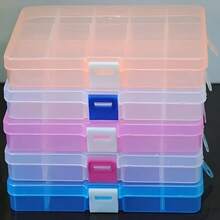 Caixa Organizadora de Joias de Luxo em Plástico Transparente (1 unidade) - Armazene e Exiba Anéis, Colares, Brincos e Acessórios com Fácil Acesso - Recipiente de Armazenamento Transparente com Compartimentos Separados e Design à Prova de Poeira - Multicolorido - Ver 5