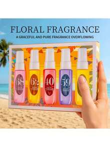 Pachet 1/4/5 Mini spray parfumat brazilian, spray parfumat floral de lungă durată, realizat cu extracte de plante, odorizant portabil de călătorie, difuzor de aromaterapie, dispersie naturală de parfum, eliminator de mirosuri, purificator de aer, îmbunătățitor al dispoziției, potrivit pentru interior, exterior, întâlniri, petreceri, nunți, zile de naștere, sărbători și alte ocazii. - Parfum mixt - Vizualizare 5