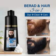 ONILYUA Men's Black Hair Color Dye Shampoo Beard Dye Shampoo For Men, 3In1 For Gray Mustache Hair Roots Touch Up, Long Lasting For 4 Weeks, Gray Reducing For All Hair Types, Gift For Men, 200ml - 黑色 - 查看 2