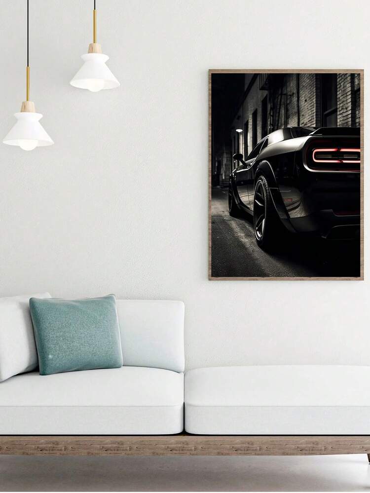 1张赛车海报，超帅照片，汽车帆布画，挑战者墙面艺术，美观酷炫的客厅装饰海报，帆布画墙面艺术，房间家居装饰，无框 - 彩色 - 查看 10