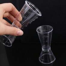 1PC Double-Headed Resin Cocktail Measure Cup 10-20ml/20-40ml Transparent Ounce Measuring Cup With Scale Cocktail Jigger Bartender
