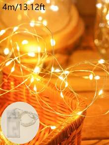 Dây đèn LED bằng đồng dài 1/3/5/10m, chạy bằng pin, dùng để trang trí trong nhà/ngoài trời, thích hợp cho phòng ngủ, tường phòng, tiệc cưới, lều cắm trại, sân vườn, cây thông Noel và nhiều nơi khác. - dây đồng - Xem 31