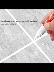 1pc/4pcs/8pcs Ceramic Tile Grout Pen, Waterproof Mildew-Proof Repair Pen, Suitable For Kitchen & Bathroom Wall & Floor Tile Gaps - White - View 5