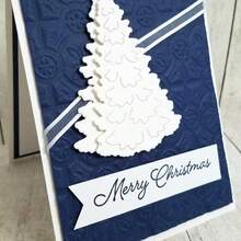 1 pieza Troquelado metálico en forma de árbol de Navidad - Molde de relieve preciso para manualidades de scrapbooking, tarjetas de papel, decoración navideña - Nuevo lanzamiento