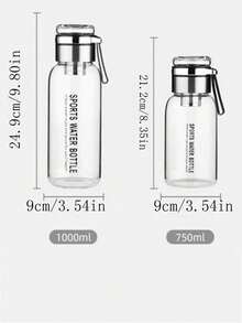 700/1000ML With Cup Cover And Filter, Heat-Resistant Glass Water Cup, Large Capacity, Portable, With Lid, Tea And Water Separate, Tea Making Cup - Multicolor - View 6