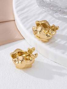 1 Pair Cute Minimalist Dolphin Shaped Stud Earrings, Suitable For Women's Daily Wear - Dolphin Earrings - View 7