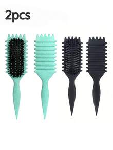 3pcs/2pcs/1pc Curling Iron - Anti-Static, Double Brush Head Area Suitable For Curly/Wavy Hair/Normal Hair Quality, Compatible With Flat Clips, Is The Gift For Women - Suitable For All Hair Types, Curling Iron, Ergonomic Handle, Comfortable Grip,Back To School,Travel Holiday Essentials,Hair Accessories For Women - Multicolor - View 17